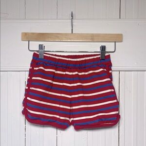 HANNA ANDERSSON EUC/NWOT 100% Cotton Red White & Blue Striped Elastic Shorts
